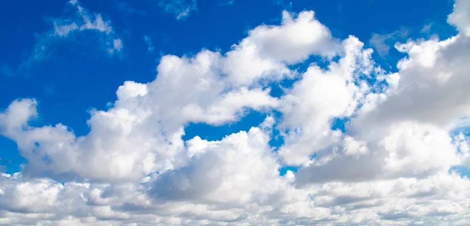 Blue spring sky Stock Photos