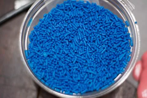 Blue sprinkles Stock Photos