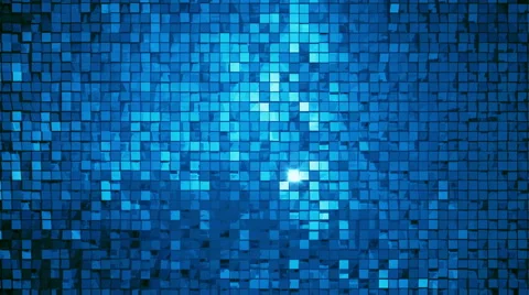 Blue square blocks background animation throwing glares. Seamless loop. Stock Footage