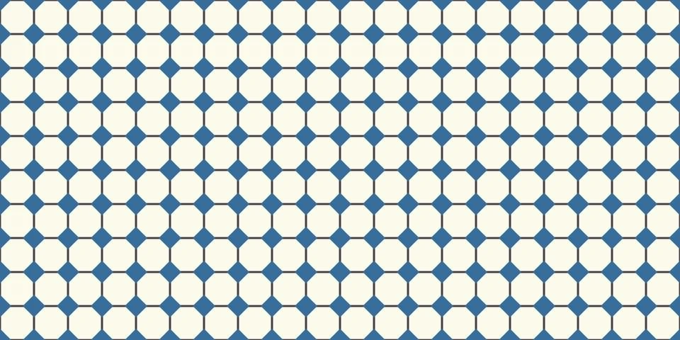 Blue square ceramic tile pool pattern background. Seamless vintage mosaic gri Stock Illustration