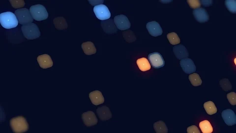 Blue Square Digital Technology Background Stock Footage 244908224