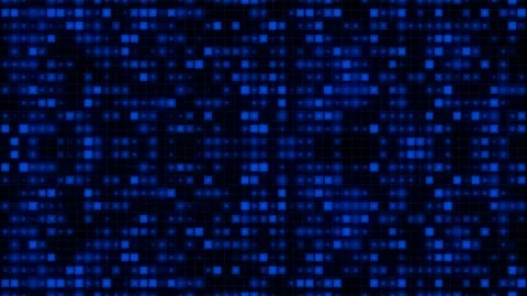 Blue Square Flickering Moving Particle Graphic Animation Background Stock Footage 100661722