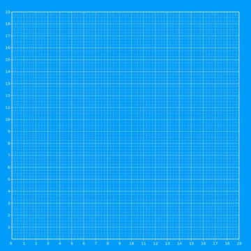 Blue square grid background with fine white measurement lines Stock Illustration