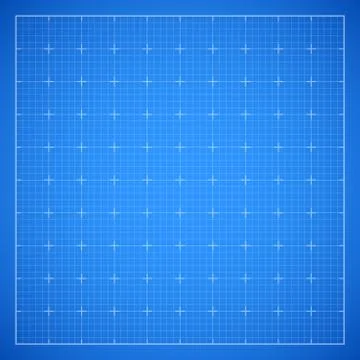 Blue square grid blueprint Stock Illustration