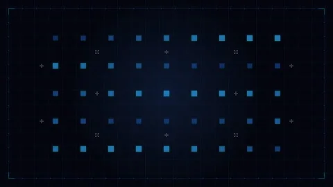 Blue square grid motion graphic background pattern animation loop Stock Footage 346546055