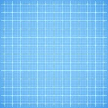 Blue square grid paper background Stock Illustration