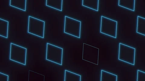 Blue square pattern on black background website or app background design Stock Footage 289232375