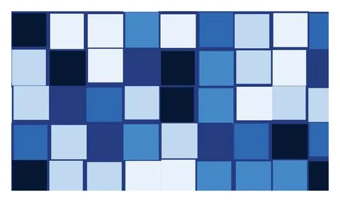 Blue square pixel pattern background for creative artistic graphic design a.. Stock Illustration