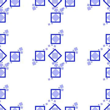 Blue square seamless pattern Stock Illustration