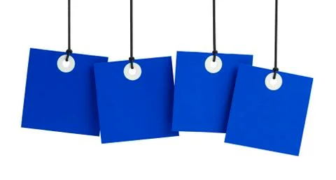 Blue Square Tags Stock Photos