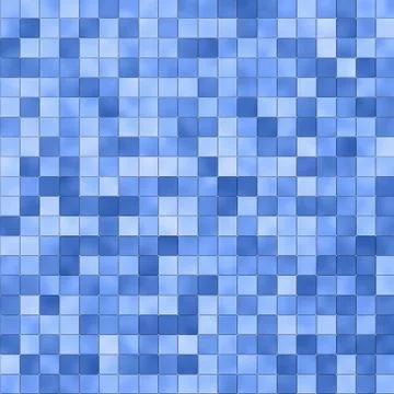 Blue square tile pattern Stock Illustration