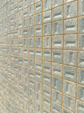 Blue Square Tiles Architectural Texture Detail Stock Photos