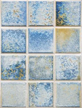 Blue square tiles Stock Photos
