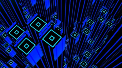 Blue square tubes Stock Footage 46997729