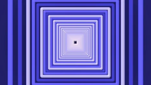 Blue Square Tunnel Move Stock Footage 99866962