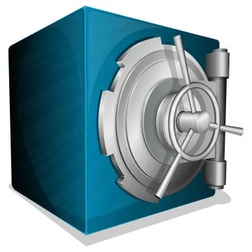 Blue square vault Stock Illustration