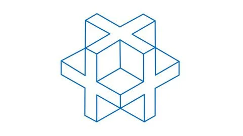 A blue square with a white cross inside of it Stock Illustration