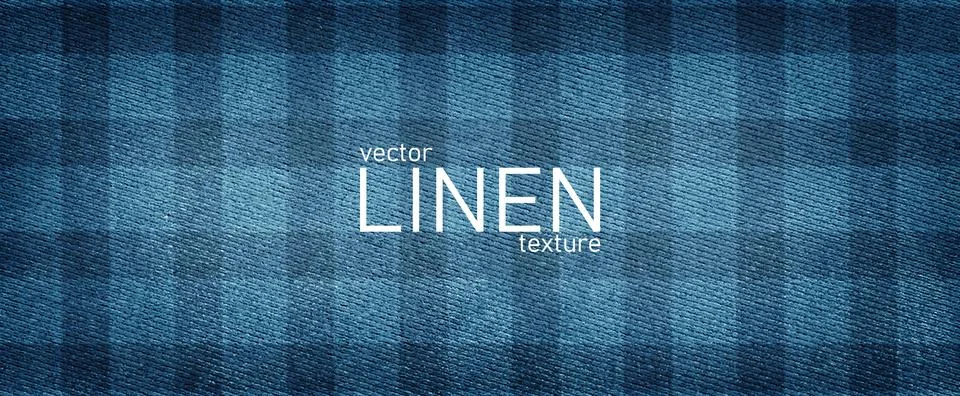 Blue squared burlap linen decorated realistic texture. Denim jean fabric cloth Stock Illustration