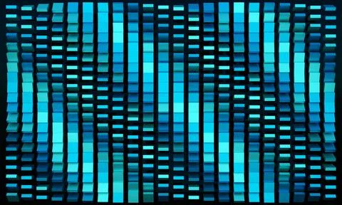  Blue squares, pattern, abstract symmetrical background. Blue shiny square... Stock Photos