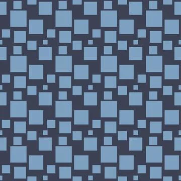 Blue Squares Pattern on Dark Background Stock Illustration