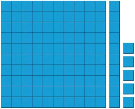 Blue squares pattern on white background Illustrazione stock