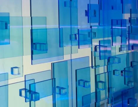 Blue squares Stock Photos