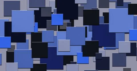 Blue squares shape structure for art banner design Stock Illustration