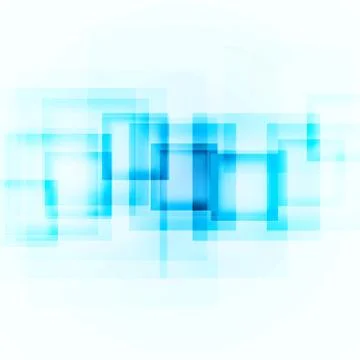 Blue squares on a white background Stock Photos
