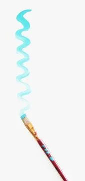 Blue Squiggle Paint Stroke Stock Photos