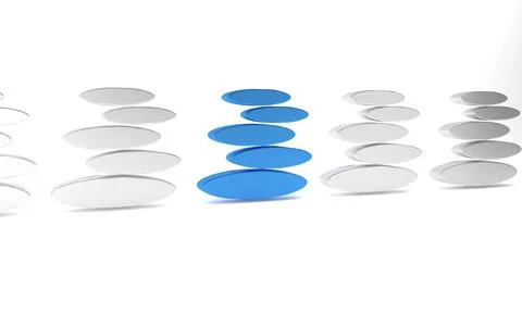Blue Stack hot stones icon isolated on white background. Spa salon accessor.. Stock Illustration