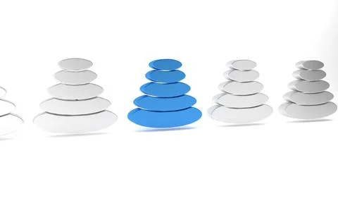Blue Stack hot stones icon isolated on white background. Spa salon accessor.. Stock Illustration