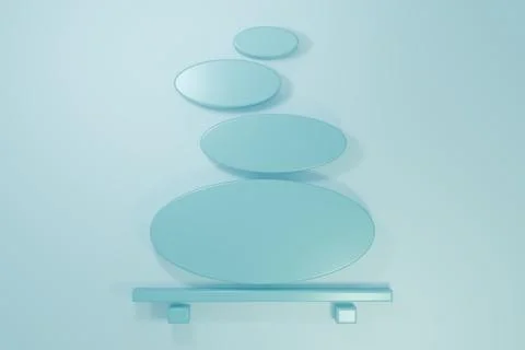 Blue Stack hot stones icon isolated on blue background. Spa salon accessory.. Stock Illustration