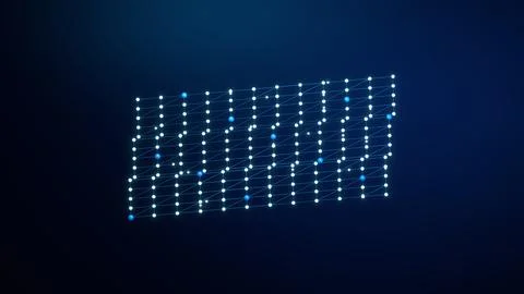 Blue Stacked Data Planes Technology Background Stock-Illustration