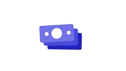 Blue Stacked Payment Cards or Banknotes Icon Stock Footage 335575170