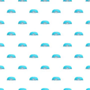 Blue stadium dome architecture structure repeating pattern Stock Illustration