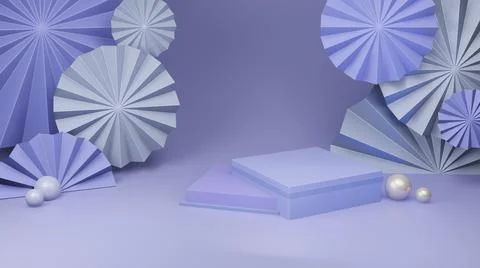 Blue stage background Stock Illustration