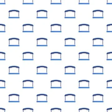 Blue stage concert venue pattern repeating design Illustrazione stock