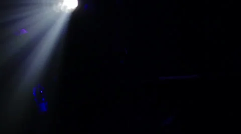 Blue Stage Light and Smoke Ambiance Stock Footage 34509332
