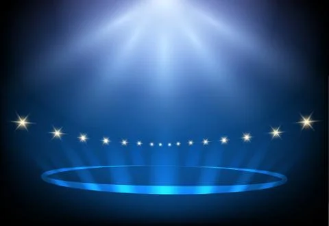 Blue Stage Lighting illustration Stock Illustration