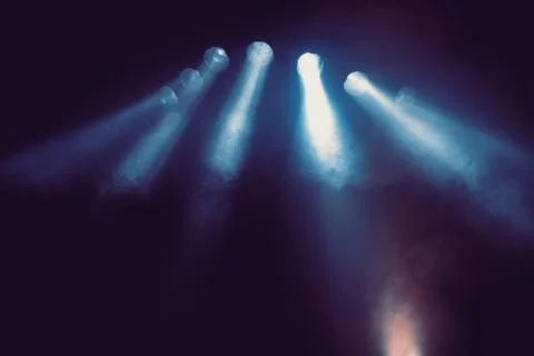 Blue stage lights Stock Photos