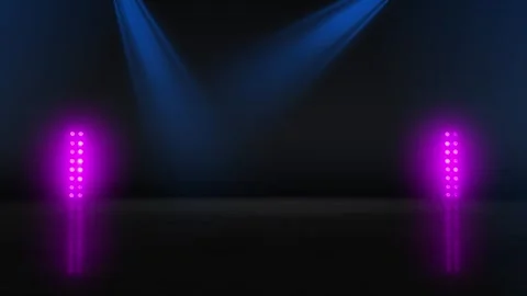 Blue stage spotlight backdrop motion Stock Footage 293997156