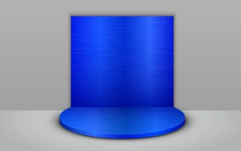 Blue stand in the studio room Stock Illustration