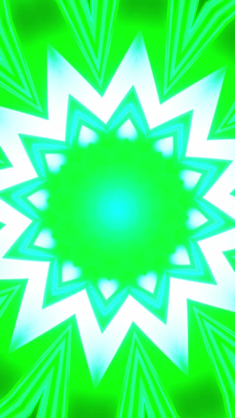 Blue star with black background and blue light. Kaleidoscope VJ loop Vertical. Stock Footage 314716233