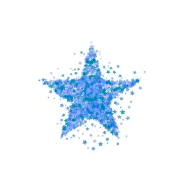 Blue Star Burst. Starry Pattern Stock Illustration