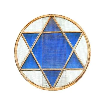 Blue star of David Foto stock