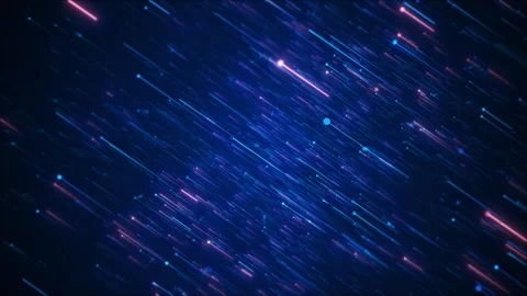 Blue star flare bright central light, network nodes, polygon lines, smoky digita Stock Footage 340467925