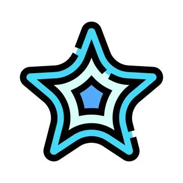 Blue star icon symbolizing quality success and ranking Stockillustratie