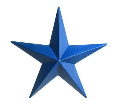 Blue star isolated over white background Stock Illustration