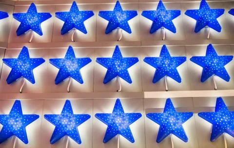 Blue Star Light Pattern Stock Photos