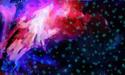 Blue star pattern on abstract dark colorful background. Stock Illustration